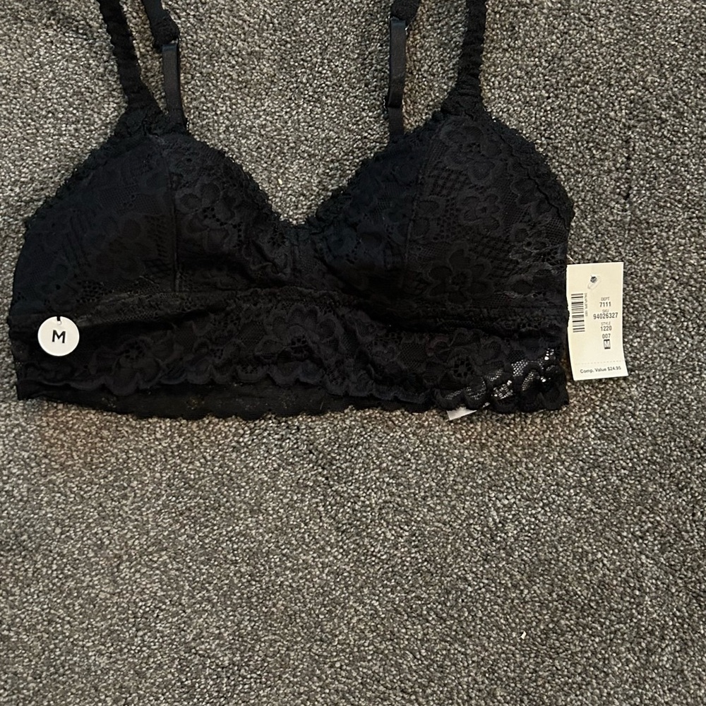Aero Dwntme Black Lace Bralette